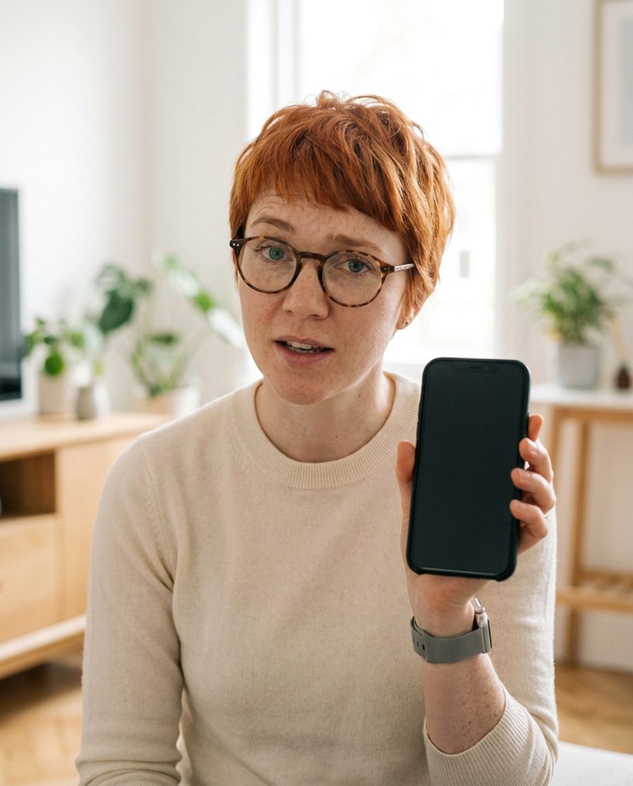 Juno explaining a phone setting